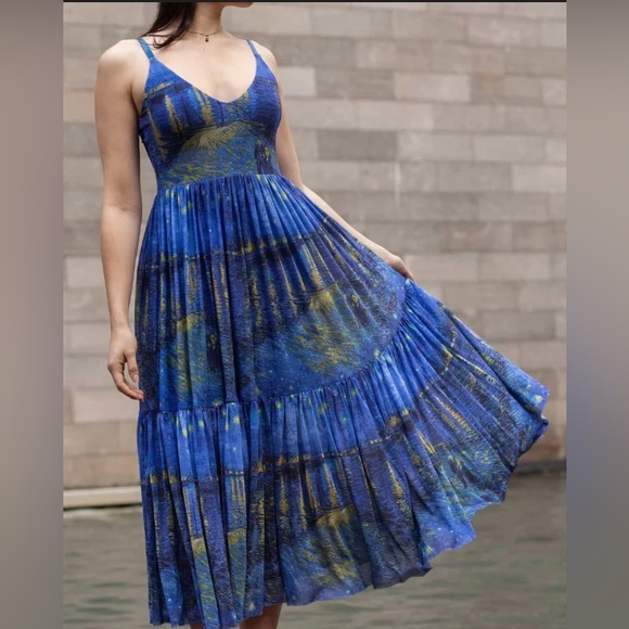 Blackmilk 🌟 Starry Night Over The Rhône 💙 Sheer Midaxi Dress - Picture 5 of 6